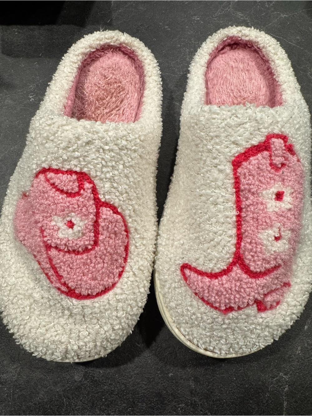 Gently Used Women’s Pink Cowgirl Slippers 7-8